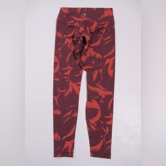 Collant Lululemon Wunder Under H-R *Nulux 28" fleur pop coquelicot corail rubis - Picture 1 of 14